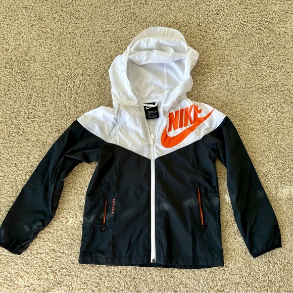 Nike Other - Nike Black White Orange Windbreaker Jacket for Kids